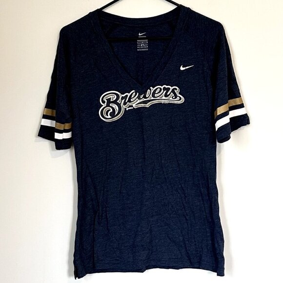 Women's Milwaukee Brewers V-Neck Shirt - Size Large - Picture 1 of 5